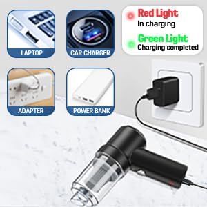 “Portable Car Vacuum Cleaner – High Power, Cordless & Rechargeable”