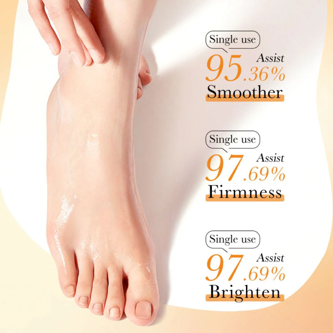 Nourishing Foot Mask with Vitamin C & Niacinamide – Hydrating & Whitening Care for Dry, Cracked Feet