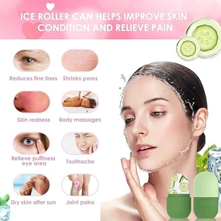 “Reusable Ice Facial Roller – Skin Tightening, Pore Minimizer & Glow Enhancer”
