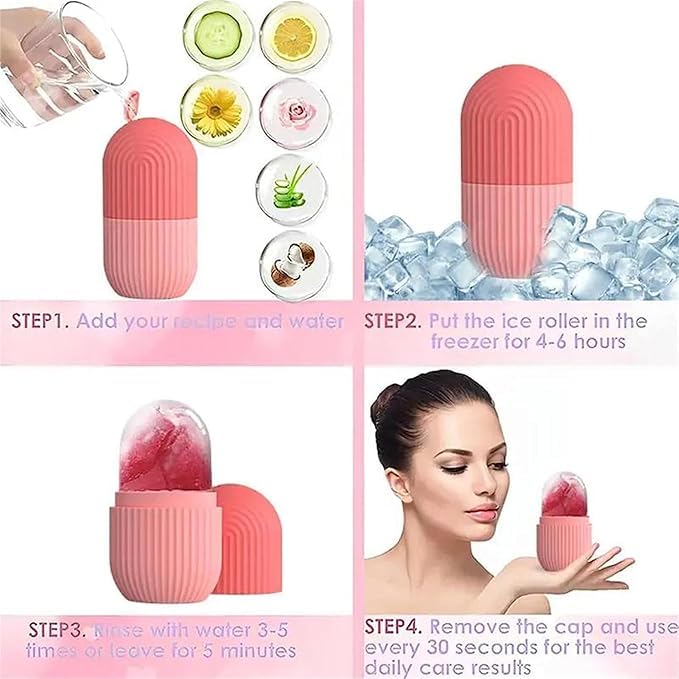 “Reusable Ice Facial Roller – Skin Tightening, Pore Minimizer & Glow Enhancer”
