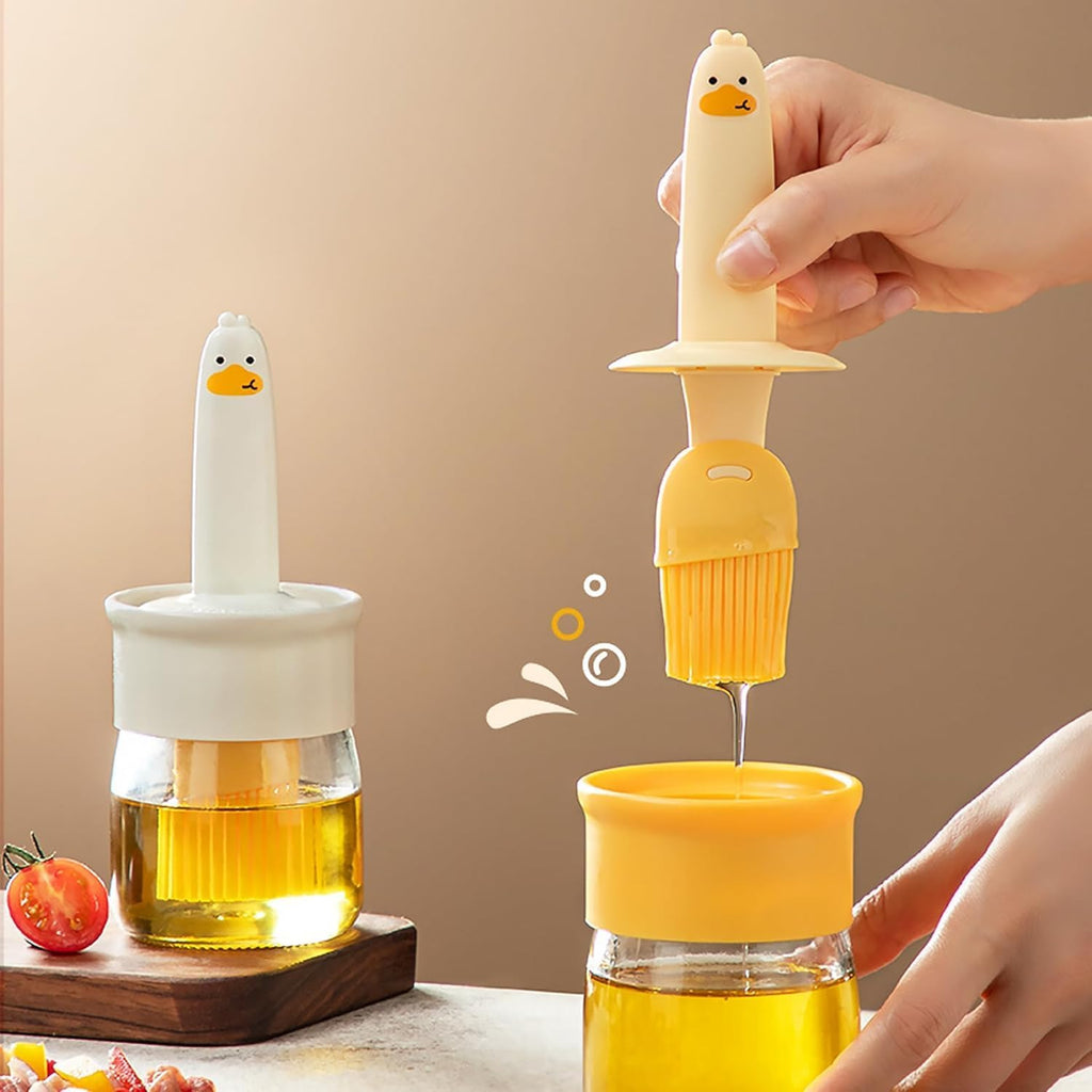 “Premium Oil Dispenser Bottle with Silicone Brush – Leakproof & Easy Cooking”