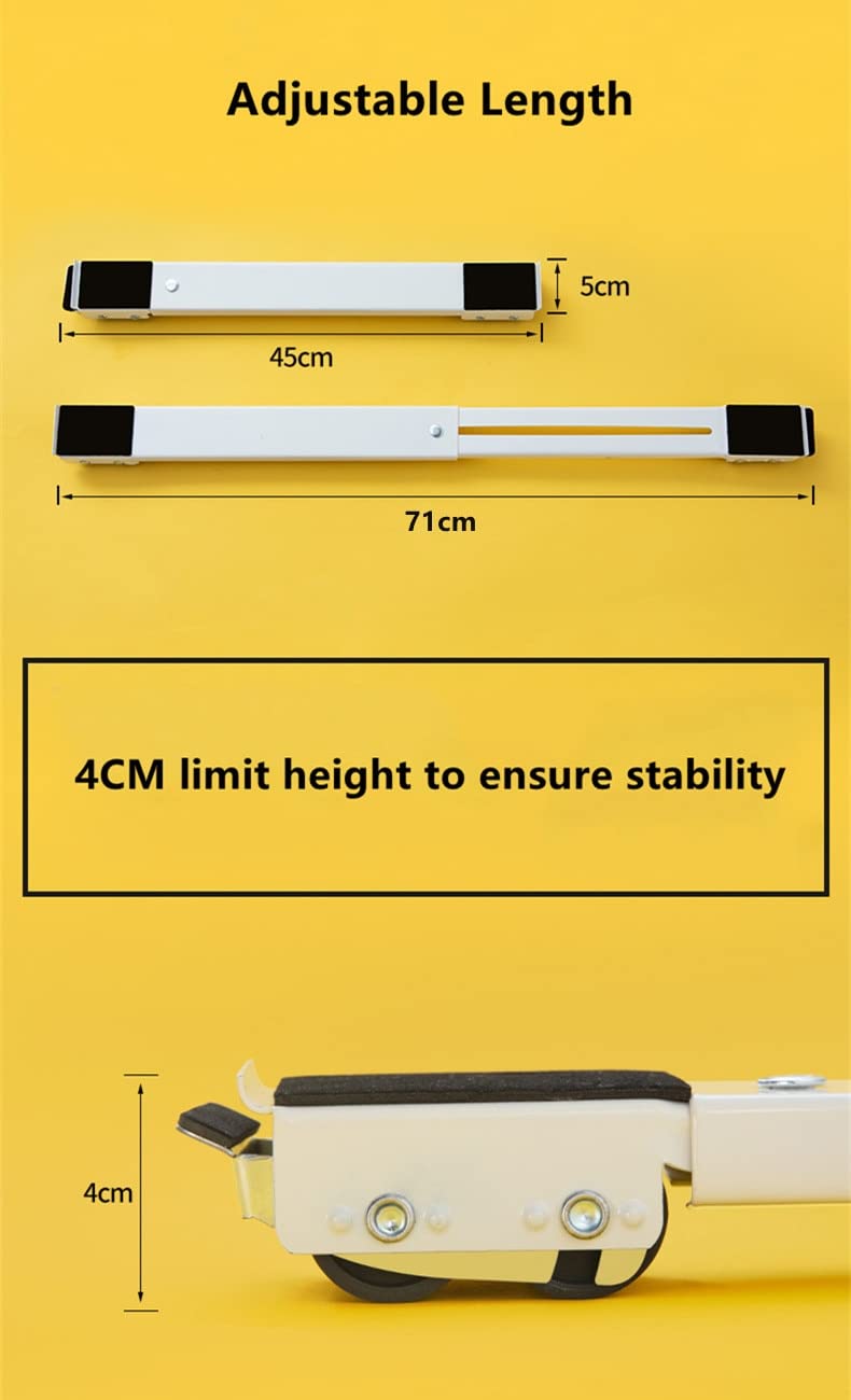 Movable Stand for Washing Machines & Refrigerators (45-70cm, 300kg Load)