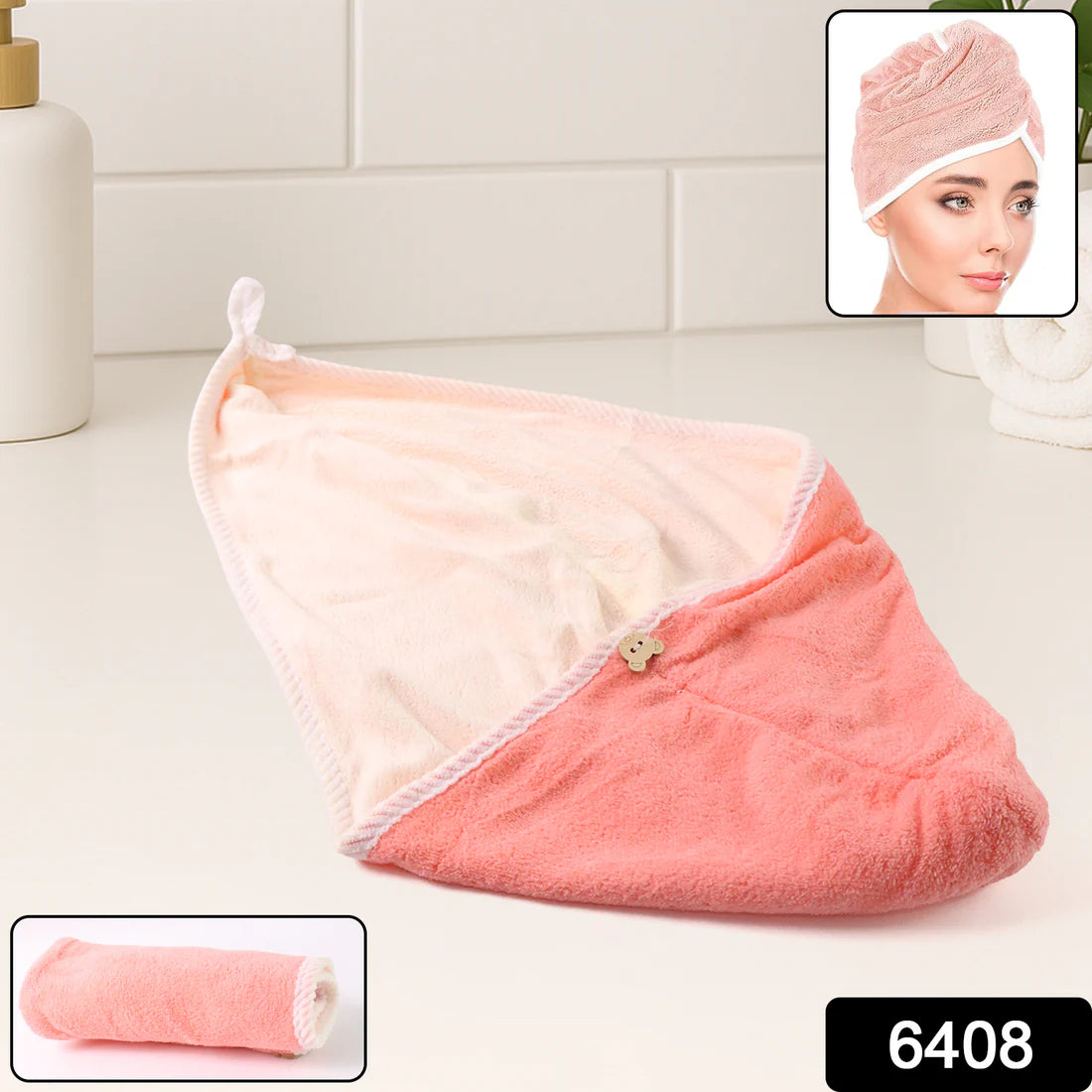 “Premium Microfiber Hair Drying Towel Wrap – Quick Dry, Soft & Lightweight”
